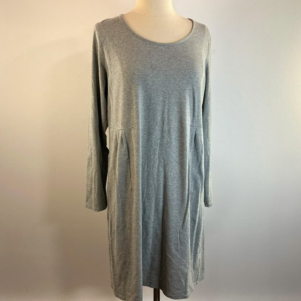 J. Jill Women's Grey Stretch Casual Dress - Size Medium